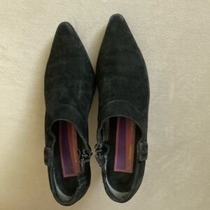 Susan Bennis/Warren Edwards Black Suede Shoes
